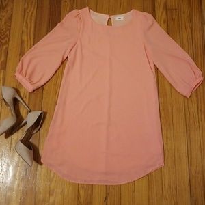 Orange Shift Midi Dress by Tobi